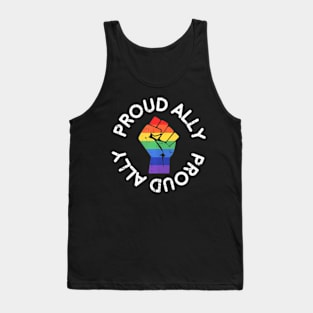 Proud Ally Gay Pride  LGBT Gay Lesbian Protest Tank Top